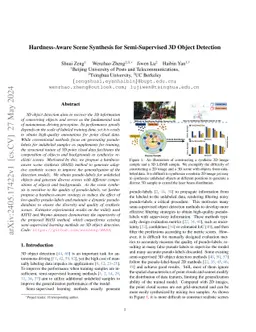 Hardness-Aware Scene Synthesis for Semi-Supervised 3D Object Detection