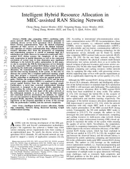 Intelligent Hybrid Resource Allocation in MEC-assisted RAN Slicing
  Network