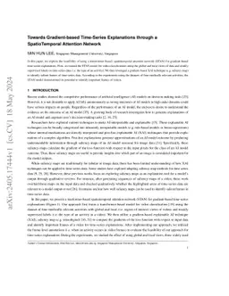 Towards Gradient-based Time-Series Explanations through a SpatioTemporal
  Attention Network