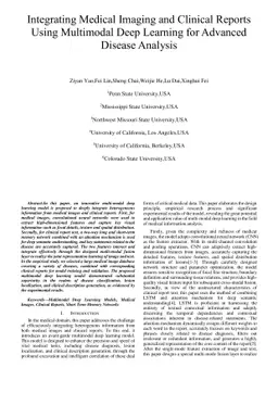 Integrating Medical Imaging and Clinical Reports Using Multimodal Deep
  Learning for Advanced Disease Analysis