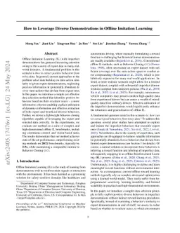 How to Leverage Diverse Demonstrations in Offline Imitation Learning