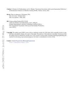 Transitional Uncertainty with Layered Intermediate Predictions