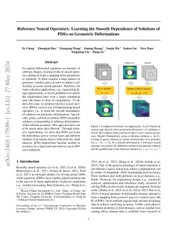 Reference Neural Operators: Learning the Smooth Dependence of Solutions
  of PDEs on Geometric Deformations