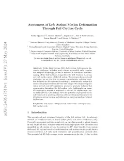 Assessment of Left Atrium Motion Deformation Through Full Cardiac Cycle