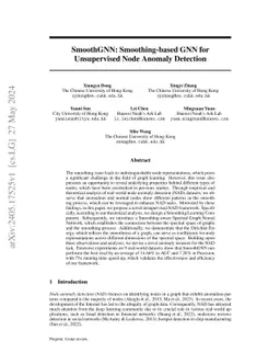SmoothGNN: Smoothing-based GNN for Unsupervised Node Anomaly Detection