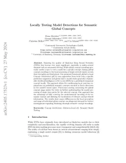 Locally Testing Model Detections for Semantic Global Concepts