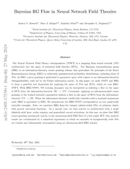 Bayesian RG Flow in Neural Network Field Theories