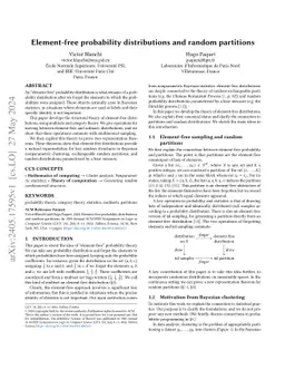 Element-Free Probability Distributions and Random Partitions