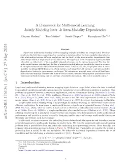 A Framework for Multi-modal Learning: Jointly Modeling Inter- &
  Intra-Modality Dependencies
