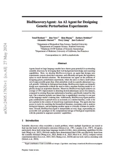 BioDiscoveryAgent: An AI Agent for Designing Genetic Perturbation Experiments