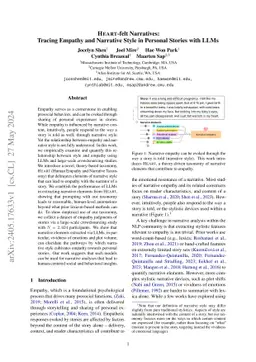 HEART-felt Narratives: Tracing Empathy and Narrative Style in Personal
  Stories with LLMs