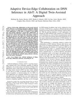 Adaptive Device-Edge Collaboration on DNN Inference in AIoT: A Digital
  Twin-Assisted Approach