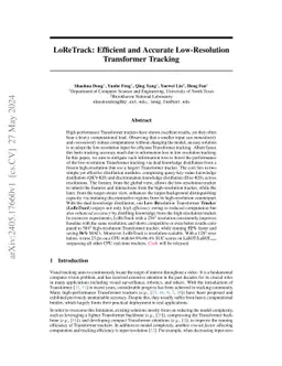 LoReTrack: Efficient and Accurate Low-Resolution Transformer Tracking