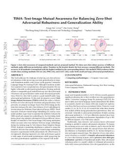 TIMA: Text-Image Mutual Awareness for Balancing Zero-Shot Adversarial
  Robustness and Generalization Ability