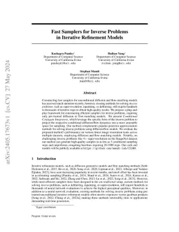 Fast Samplers for Inverse Problems in Iterative Refinement Models