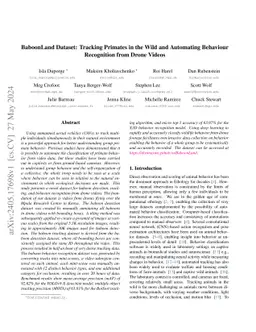 BaboonLand Dataset: Tracking Primates in the Wild and Automating
  Behaviour Recognition from Drone Videos