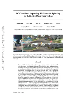 DC-Gaussian: Improving 3D Gaussian Splatting for Reflective Dash Cam
  Videos