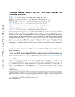 Hierarchical Action Recognition: A Contrastive Video-Language Approach
  with Hierarchical Interactions