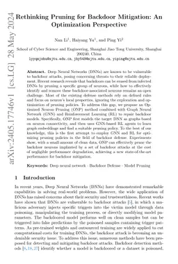 Rethinking Pruning for Backdoor Mitigation: An Optimization Perspective