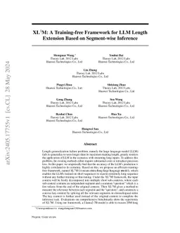 XL3M: A Training-free Framework for LLM Length Extension Based on
  Segment-wise Inference