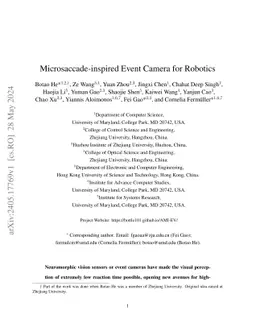 Microsaccade-inspired Event Camera for Robotics