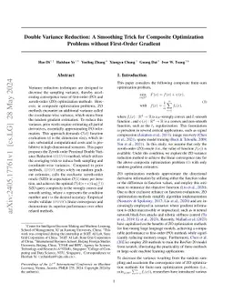 Double Variance Reduction: A Smoothing Trick for Composite Optimization
  Problems without First-Order Gradient