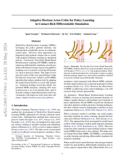Adaptive Horizon Actor-Critic for Policy Learning in Contact-Rich
  Differentiable Simulation