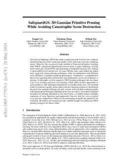SafeguardGS: 3D Gaussian Primitive Pruning While Avoiding Catastrophic
  Scene Destruction
