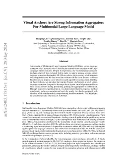 Visual Anchors Are Strong Information Aggregators For Multimodal Large
  Language Model