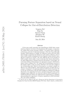 Pursuing Feature Separation based on Neural Collapse for Out-of-Distribution Detection