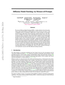 Diffusion Model Patching via Mixture-of-Prompts