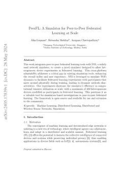 PeerFL: A Simulator for Peer-to-Peer Federated Learning at Scale
