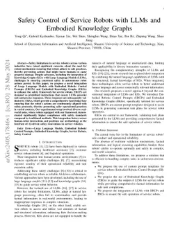 Safety Control of Service Robots with LLMs and Embodied Knowledge Graphs