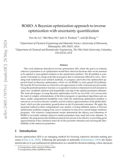 BO4IO: A Bayesian optimization approach to inverse optimization with
  uncertainty quantification