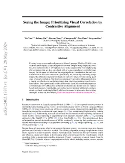 Seeing the Image: Prioritizing Visual Correlation by Contrastive
  Alignment