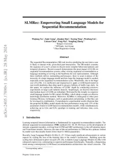 SLMRec: Distilling Large Language Models into Small for Sequential Recommendation