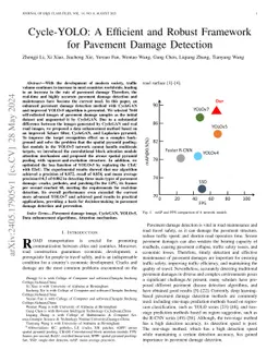 Cycle-YOLO: A Efficient and Robust Framework for Pavement Damage
  Detection