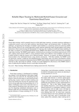 Reliable Object Tracking by Multimodal Hybrid Feature Extraction and
  Transformer-Based Fusion