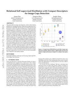 Relational Self-supervised Distillation with Compact Descriptors for
  Image Copy Detection