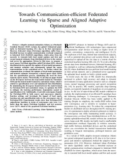 Towards Communication-efficient Federated Learning via Sparse and Aligned Adaptive Optimization