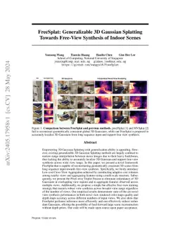 FreeSplat: Generalizable 3D Gaussian Splatting Towards Free-View
  Synthesis of Indoor Scenes