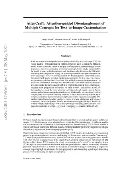 AttenCraft: Attention-guided Disentanglement of Multiple Concepts for Text-to-Image Customization