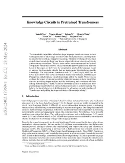 Knowledge Circuits in Pretrained Transformers