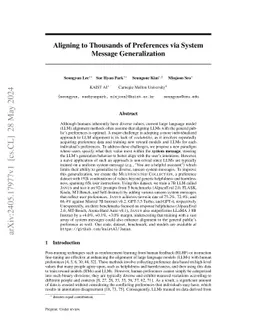Aligning to Thousands of Preferences via System Message Generalization