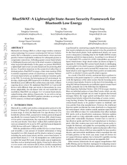 BlueSWAT: A Lightweight State-Aware Security Framework for Bluetooth Low
  Energy