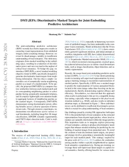 DMT-JEPA: Discriminative Masked Targets for Joint-Embedding Predictive
  Architecture
