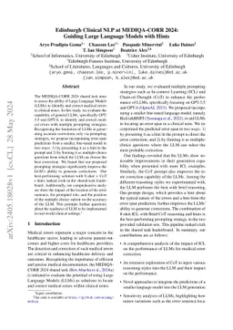 Edinburgh Clinical NLP at MEDIQA-CORR 2024: Guiding Large Language
  Models with Hints