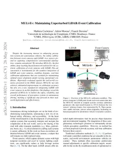 MULi-Ev: Maintaining Unperturbed LiDAR-Event Calibration