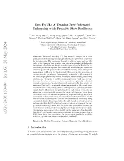 Fast-FedUL: A Training-Free Federated Unlearning with Provable Skew
  Resilience