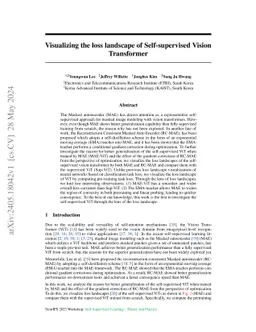 Visualizing the loss landscape of Self-supervised Vision Transformer